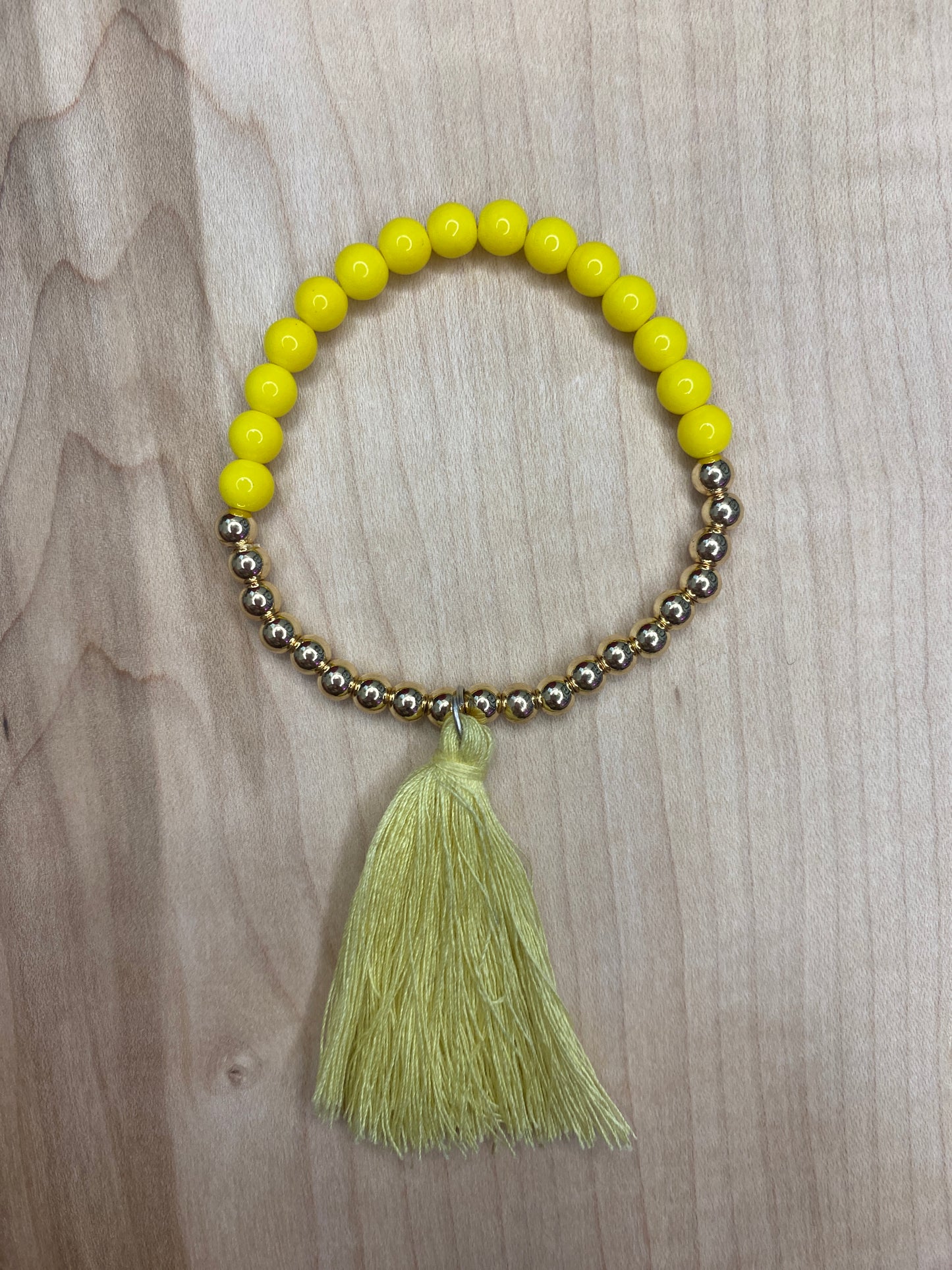 Yellow Tassel Bracelet