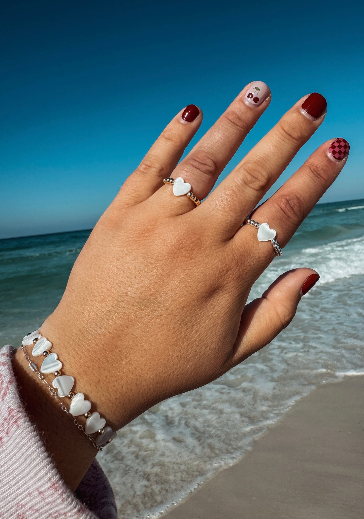 Mother of Pearl Silver Ring
