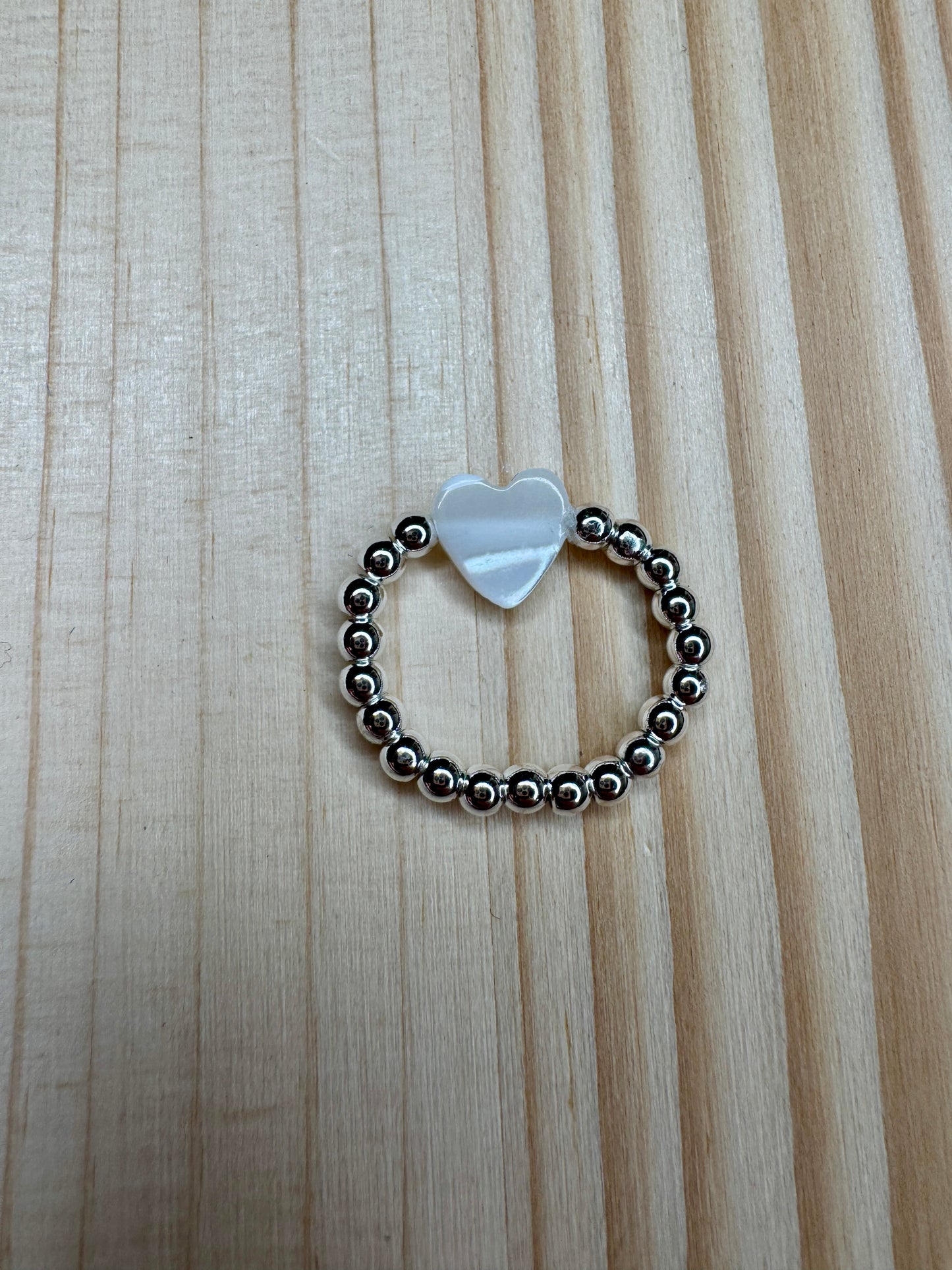 Mother of Pearl Silver Ring
