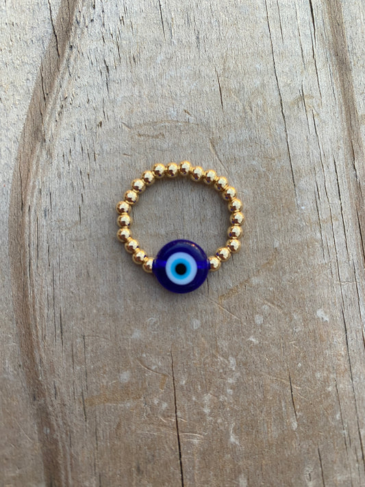 Gold Evil Eye Ring